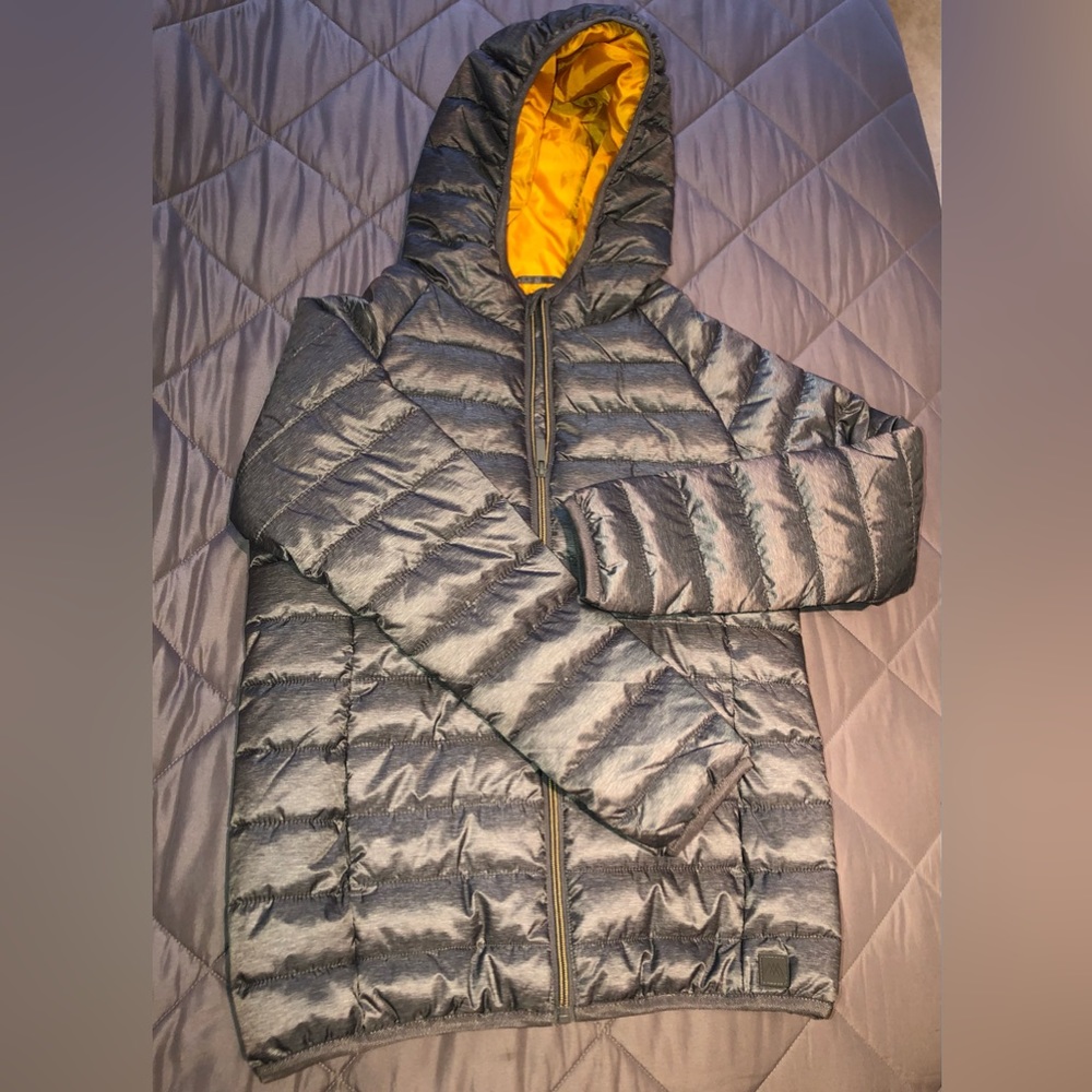 Boys Primark Gray/Yellow lightweight puffer Coat